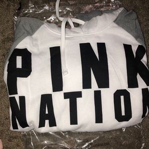 Pink crop hoodie